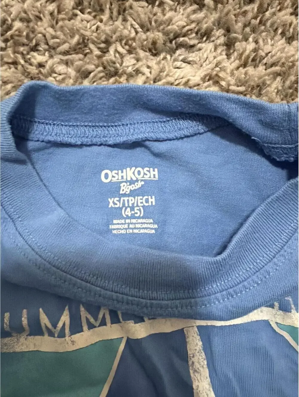 OshKosh B'gosh Boys Blue Summer Nights Tee XS